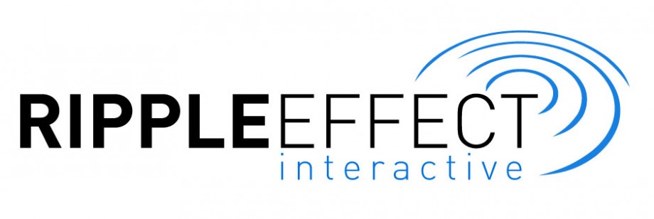 Logo design for Ripple Effect Interactive, a Cleveland digital publishing company.